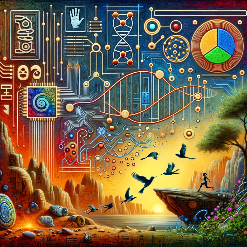 The golden ratio, Minimalist art Circuit, boards, circuitry, diagrams Cellular structures, DNA, circuit boards, colorful wires,  asian and Egyptian  graffiti, lie detector graphs, cardio, printout , branches infinity sign, cave, Art, handprints, distant birds flying, flowering vines, abstract gestural painting, dna