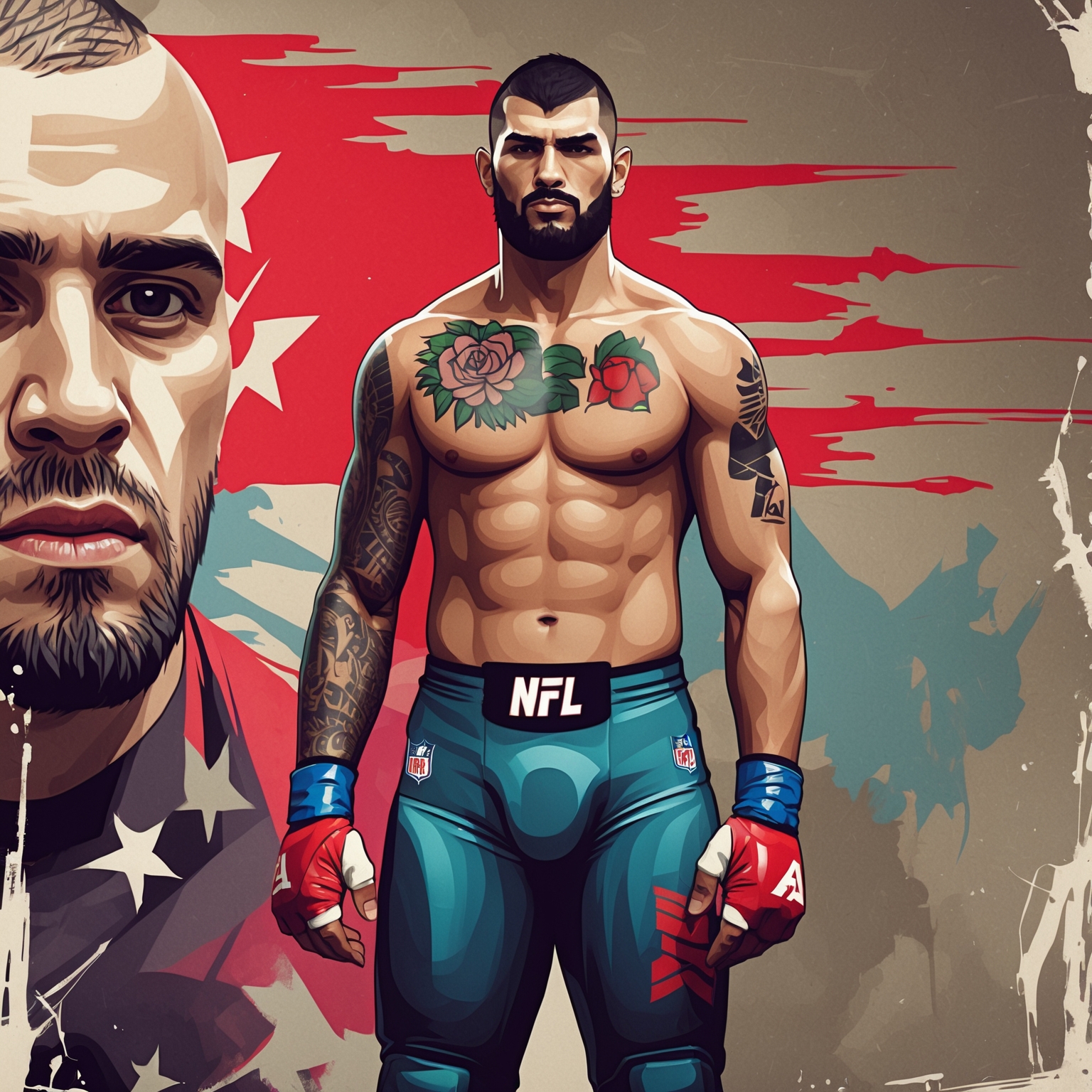 Hasbulla Magomedov  NFL player, GTA art style