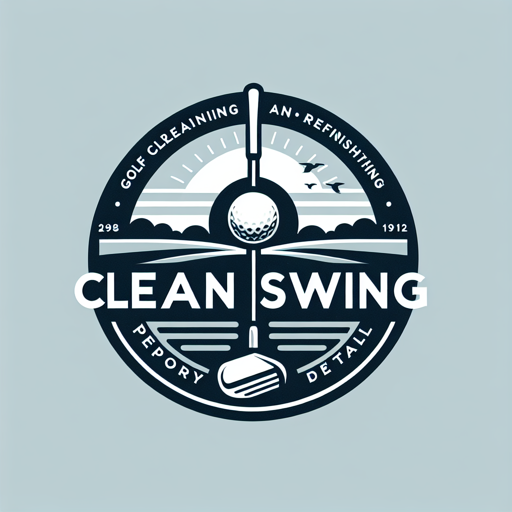 Create a sophisticated logo for "Clean Swing," offering golf club cleaning, buffering, polishing, and refinishing services. The design should embody a sleek, minimalist aesthetic, avoiding cliché and typical golf imagery. Feature the tagline "Precision in every detail" in a contemporary, readable typeface. Ensure the logo emanates a premium sporting goods feel, similar to brands like Nike, Adidas, Callaway, and Reebok, with an emphasis on simplicity, use of space, and a maximum of three colors or elements, adhering to modern logo design principles. Avoid cartoonish graphics or overly complex visuals.