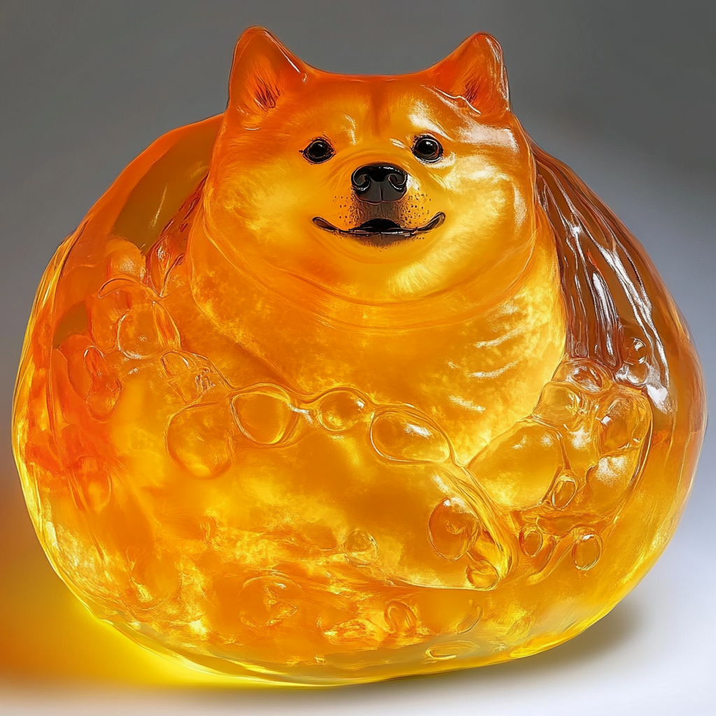 doge meme in jelly art style