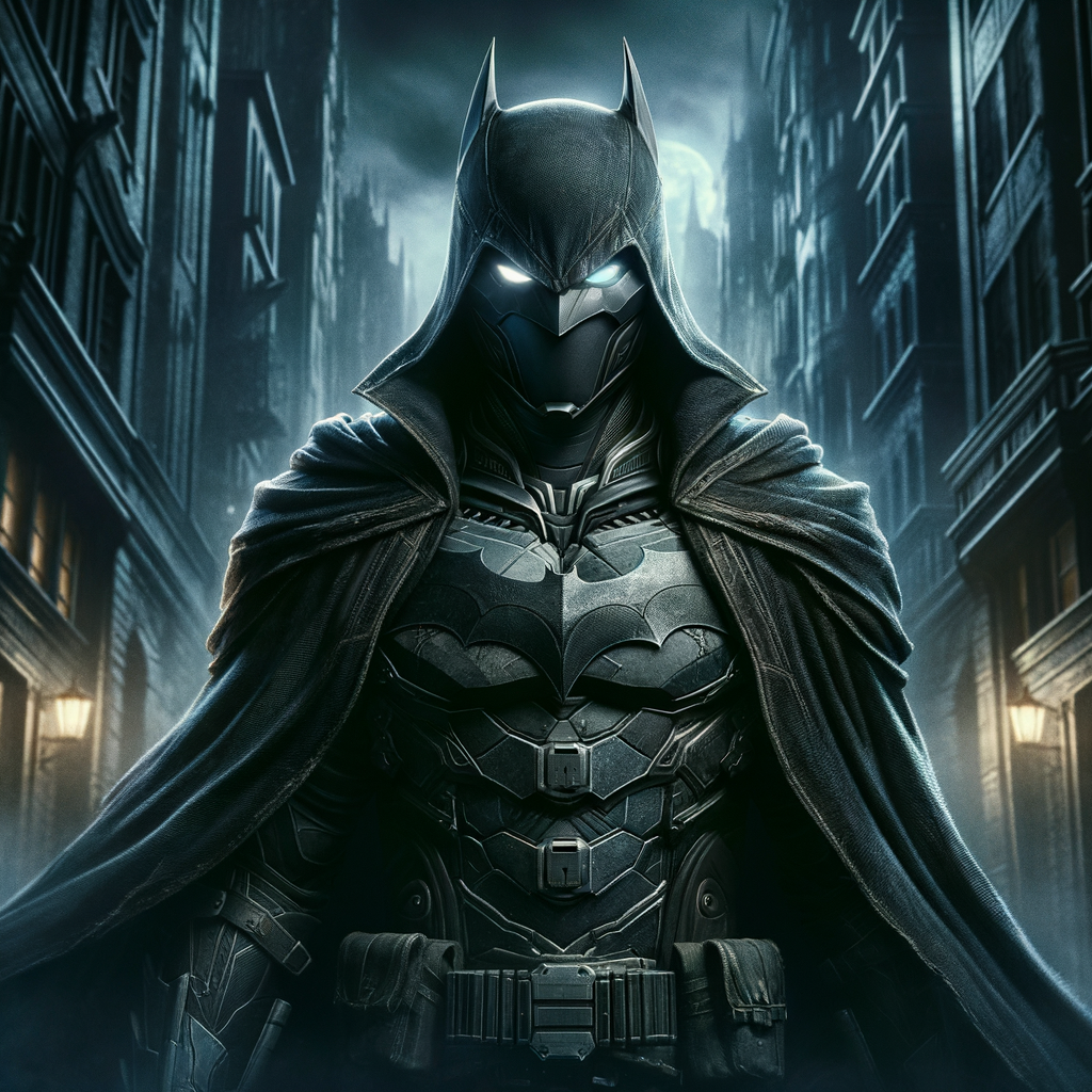 Realistic painting of Batman from Arkham knight