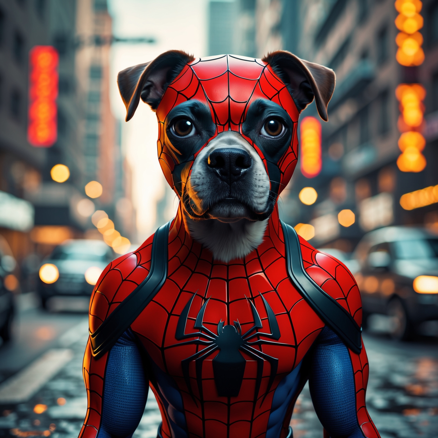 Spiderman-dog, hyper detalic, cinematic, animation, 8k