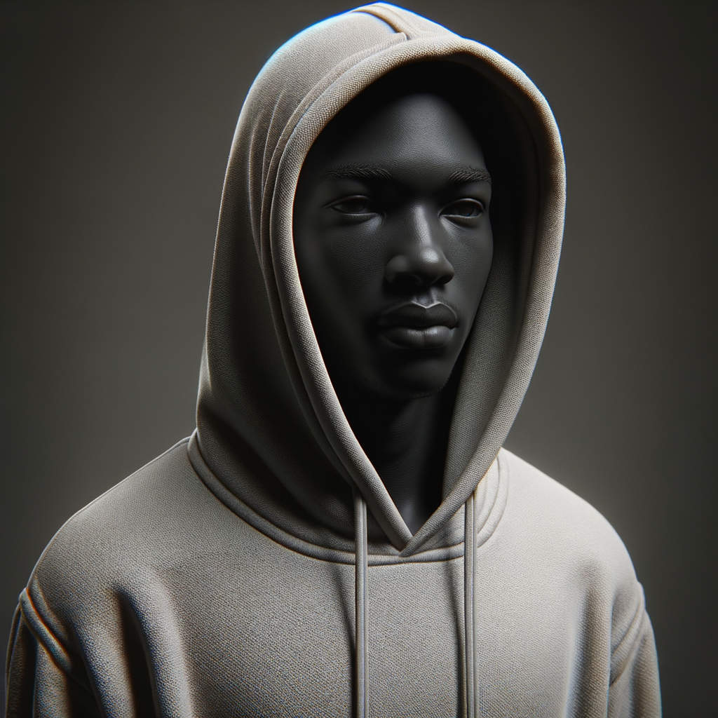 Trayvon Martin wearing a hoodie