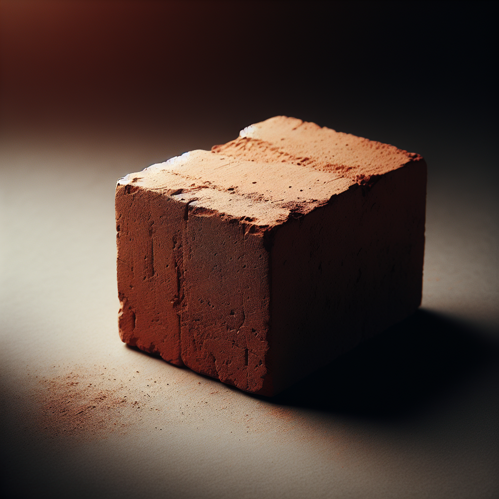 Create an image of one red brick with a realistic texture and natural lighting.