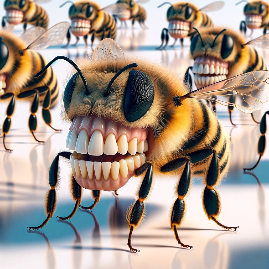 Bees with human teeth in 4k