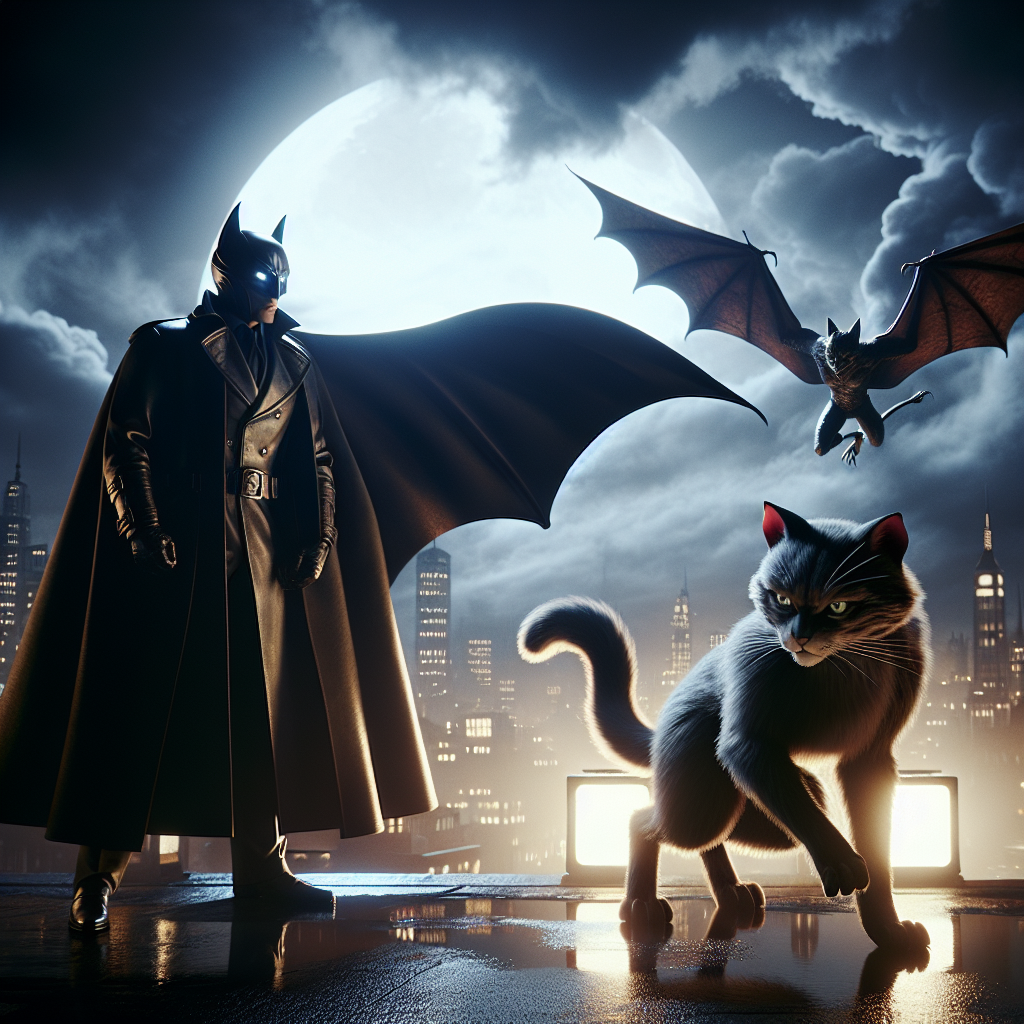 batman-cat, hyper detalic, cinematic, animation, 8k