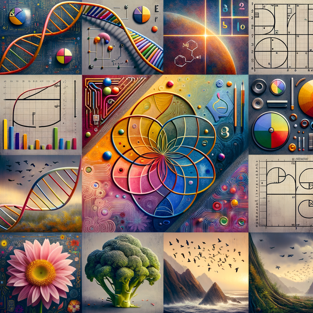 The golden ratio, Minimalist art Circuit, boards, circuitry, diagrams Cellular structures, DNA, circuit boards, colorful wires,  asian and Egyptian  graffiti, lie detector graphs, cardio, printout , branches infinity sign, cave, Art, handprints, distant birds flying, flowering vines, abstract, painting, Broccoli Fibonacci sequence