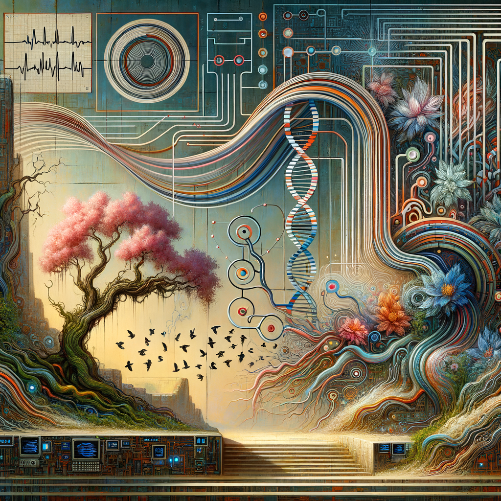 The golden ratio, Minimalist art Circuit, boards, circuitry, diagrams Cellular structures, DNA, circuit boards, colorful wires,  asian and Egyptian  graffiti, lie detector graphs, cardio, printout , branches infinity sign, cave, Art, handprints, distant birds flying, flowering vines, abstract gestural painting, dna, gears