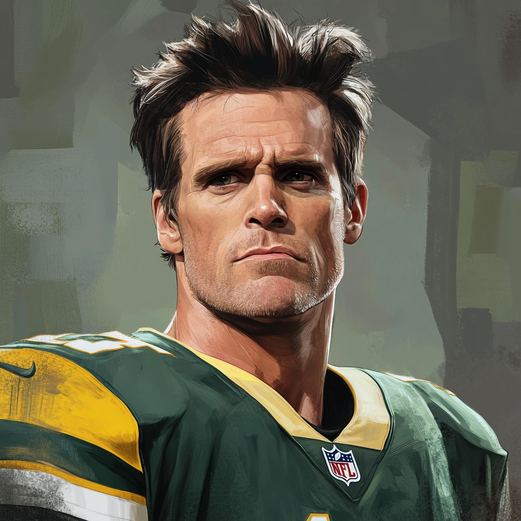 Jim Carrey as NFL player, in GTA art style.