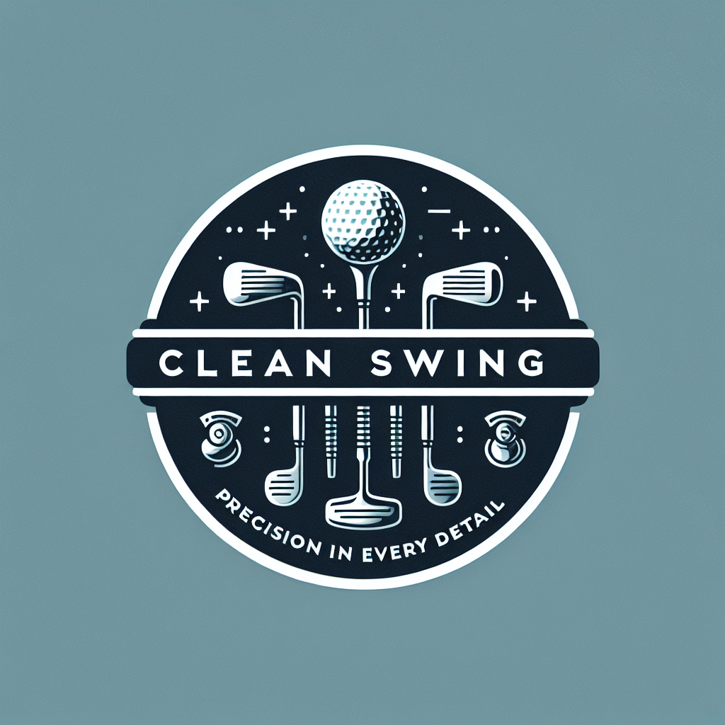 Create a sophisticated logo for "Clean Swing," offering golf club cleaning, buffering, polishing, and refinishing services. The design should embody a sleek, minimalist aesthetic, avoiding cliché and typical golf imagery. Feature the tagline "Precision in every detail" in a contemporary, readable typeface. Ensure the logo emanates a premium sporting goods feel, similar to brands like Nike, Adidas, Callaway, and Reebok, with an emphasis on simplicity, use of space, and a maximum of three colors or elements, adhering to modern logo design principles. Avoid cartoonish graphics or overly complex visuals.