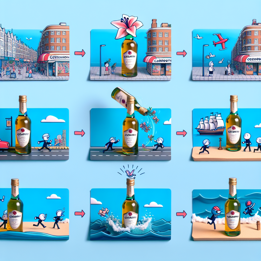 It's stop motion video for represent the new store of ceremony in bloom. Ceremony bottle start his journey from London streets, it's run on the London streets, and jump to sea, swim to turkey caddebostan and finally reach caddebostan store. The first image is the in bloom bottle. Second image a London street. 3th one caddebostan beach, 4th one is the new store in caddebostan.