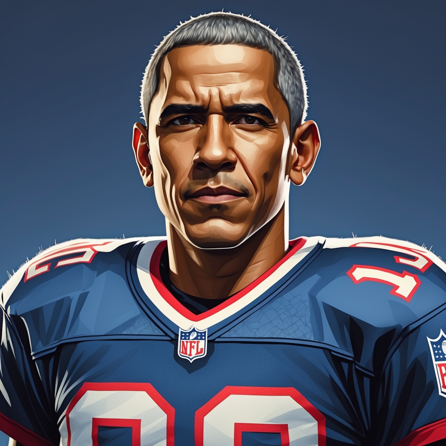 Obama as NFL player, in GTA art style