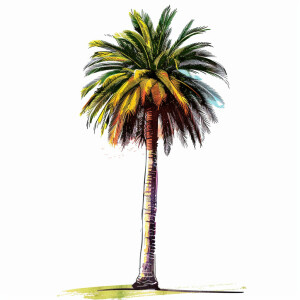 A Californian Palm Tree

White background