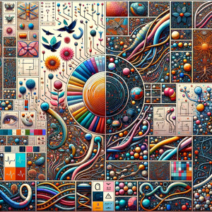 The golden ratio, Minimalist art Circuit, boards, circuitry, diagrams Cellular structures, DNA, circuit boards, colorful wires,  asian and Egyptian  graffiti, lie detector graphs, cardio, printout , branches infinity sign, cave, Art, handprints, distant birds flying, flowering vines, abstract gestural painting, dna