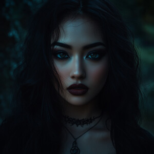 Born of dusk and shadow, she walks the line between worlds—a Dha...