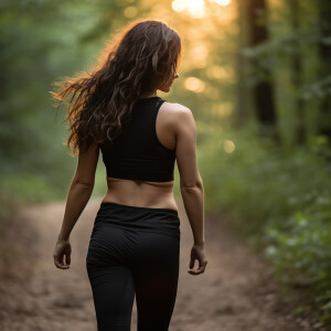 Capture the elegance of a fair-skinned woman with dark long hair...