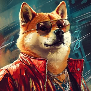MEME DOGE, highly detailed character portrait in the style of mo...