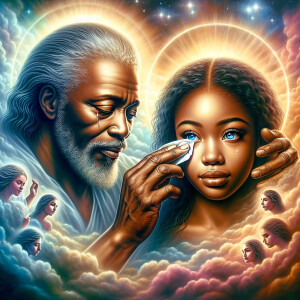 Ensure that the image distinctly represents both Jesus Christ an...