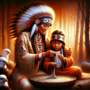 American Indian Mother and child