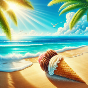 Icecream on the beach