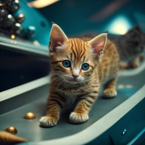 Create kittens in 32 century star trek on uss voyager.