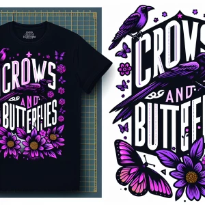 Logo name -[Crows and Butterflies apparel co.]Logo
Color schemes...