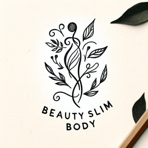 logo body correction studio “beauty slim body” female body silho...