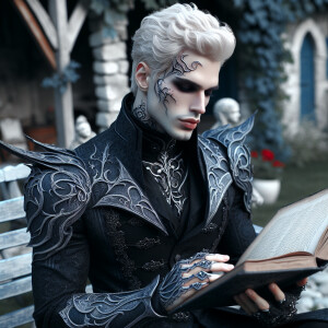 Caranthir-Ar-Fieniel from the Witcher. Black eldritch armor. Pal...