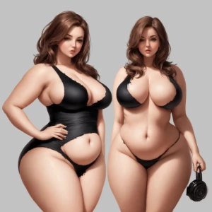A curvy woman