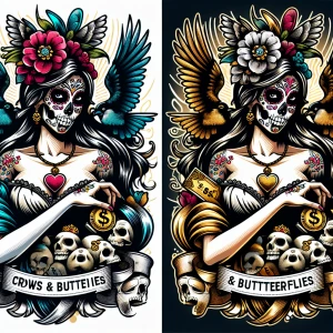 Crows & Butterflies
Anime style mexican gorgeous female  logo
Ex...