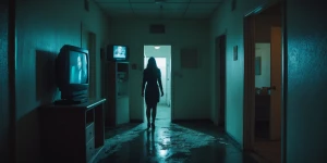 motel abandonado, donde entra una chica y la recepcionista le da...