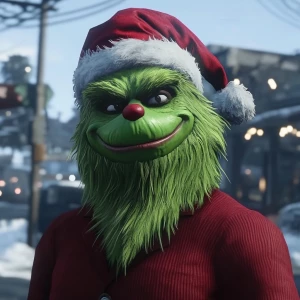 generate grinch bandit meme in GTA style