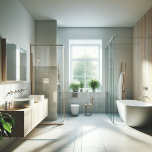 Generate a bathroom for Scandinavian style
