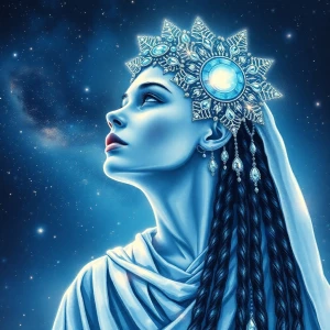 In the ethereal realm of a watercolor painting, a nomadic lunar...