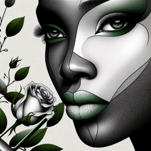 Create a visually engaging design by blending white and differen...