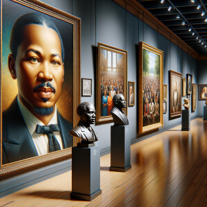 Design a close-up, detailed 3D view inside an African-American m...
