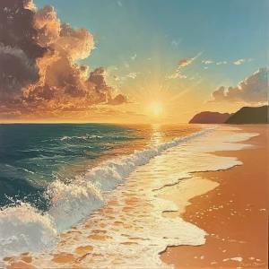 Um lindo Pôr do Sol na praia