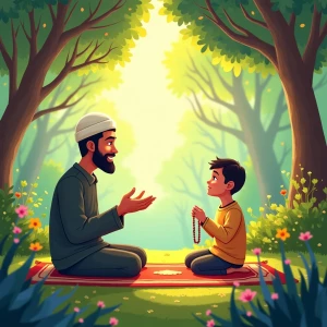 Create an illustration for a children's storybook that depicts a...