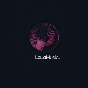 Design a logo for "LaLaMusic," an AI-powered music generation pl...