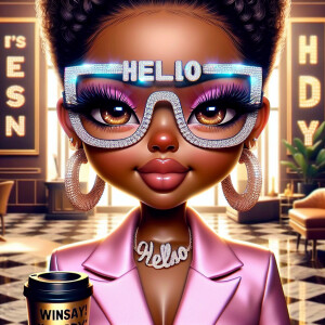 Create a hyper-realistic digital illustration of a chibi-style A...