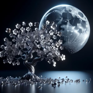 A highly detailed, liquid metal and stylized rendition of a cher...