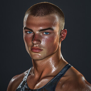 Generate a high-resolution digital image depicting a portrait of...