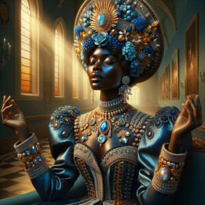 Create an illustration that embodies spirituality and a deep con...