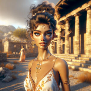 sunlight shining brightly, Ancient Greece, Fantasy Art, beautifu...