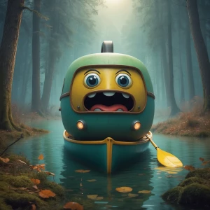 A stylized animated forest where everything looks cheerful — unt...
