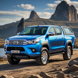 Blue Toyota Hilux