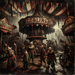 a visual that embodies the eerie and macabre essence of your des...