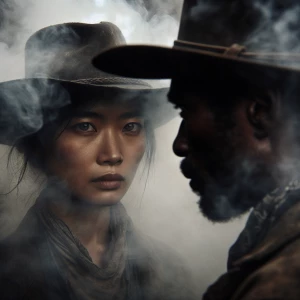 Through the veil of gunsmoke, my eyes meet yours.