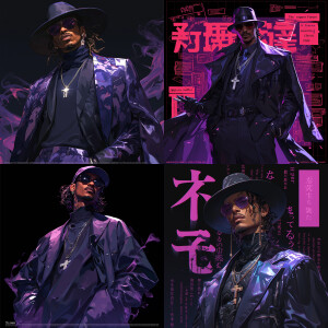 "The rapper Future face wearing black  classic suit outfit and c...