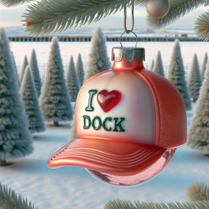 Photorealistic A photo of a 1950s kitschy blown glass Christmas...